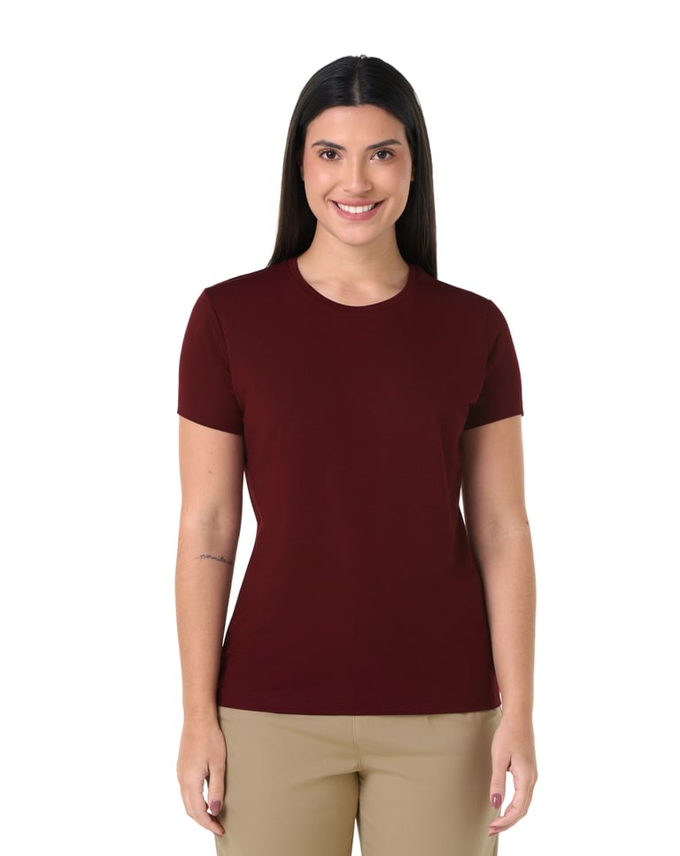 Camiseta Tech Modal Feminina Bordô