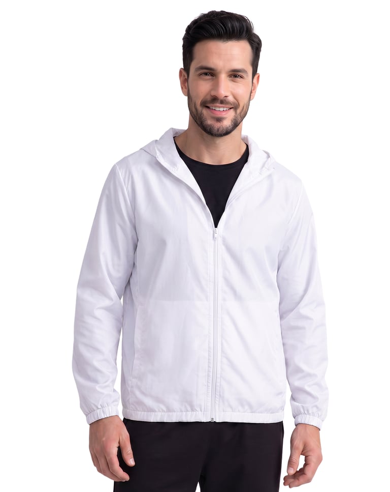 Jaqueta Corta Vento Masculina Branca
