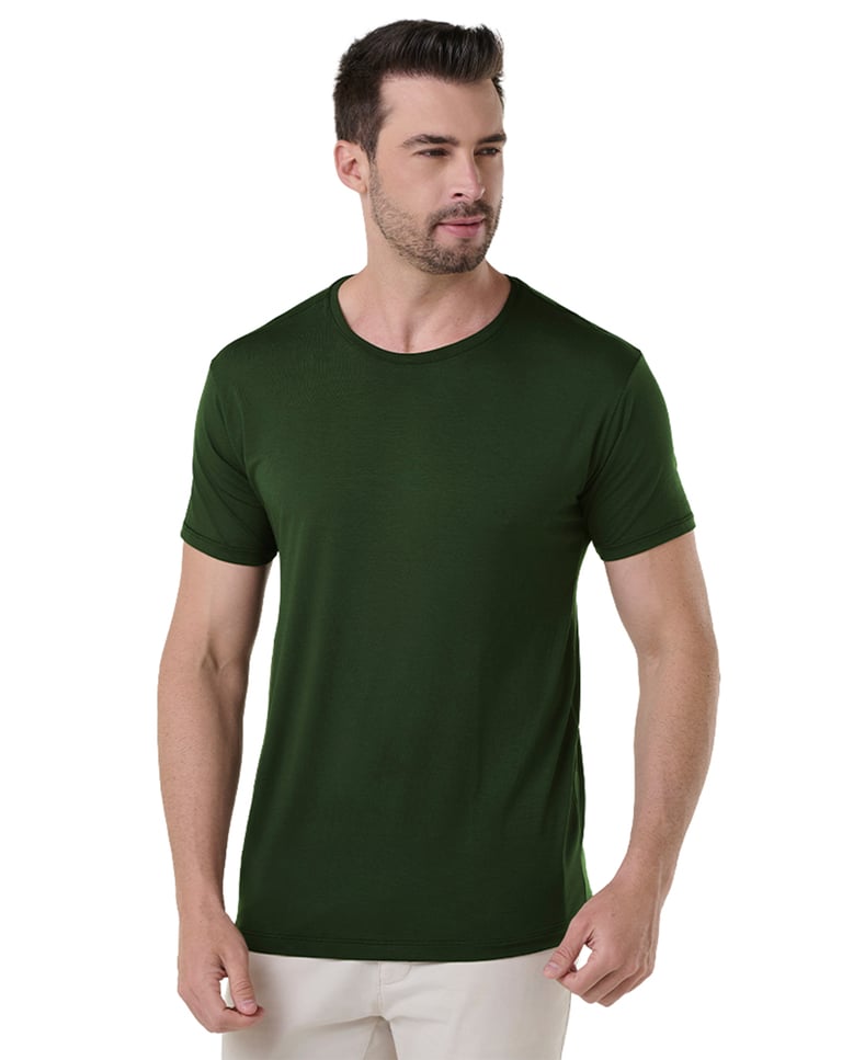 Camiseta Tech Modal Masculina Verde Militar