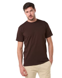 Camiseta de Algodão Egípcio Marrom Café