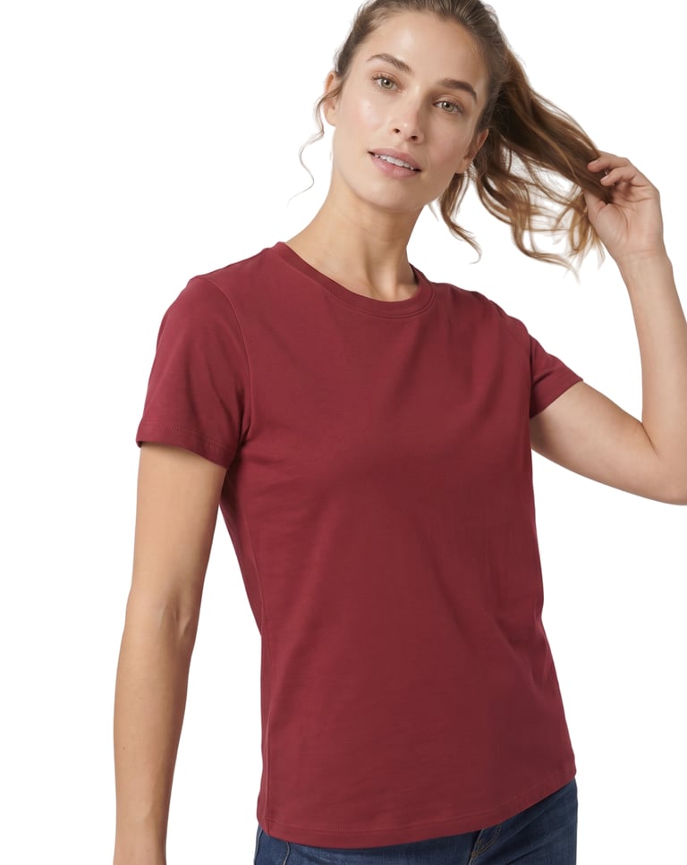 Baby Look de Algodão Premium Bordô