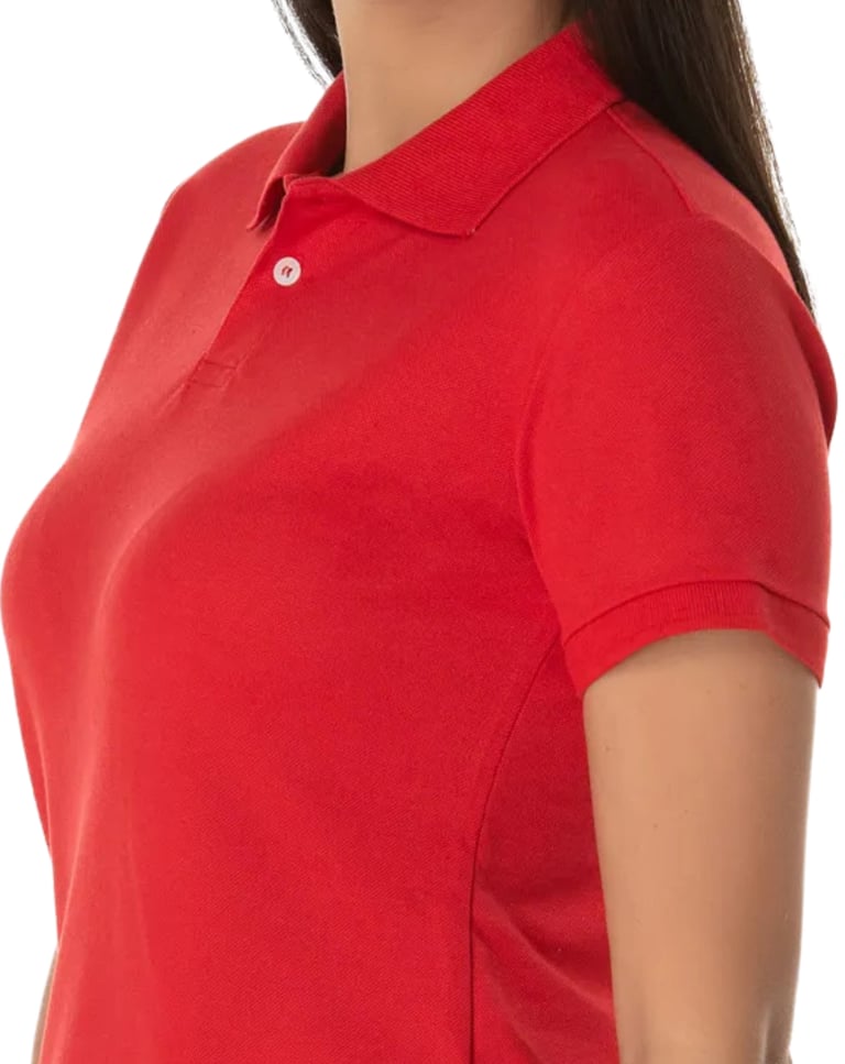 Camisa Polo Piquet Feminina Vermelha