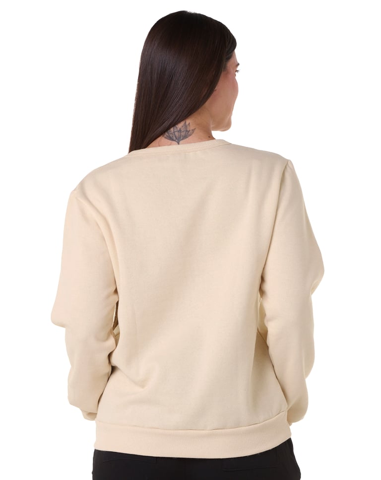 Blusão de Moletom Feminino Areia