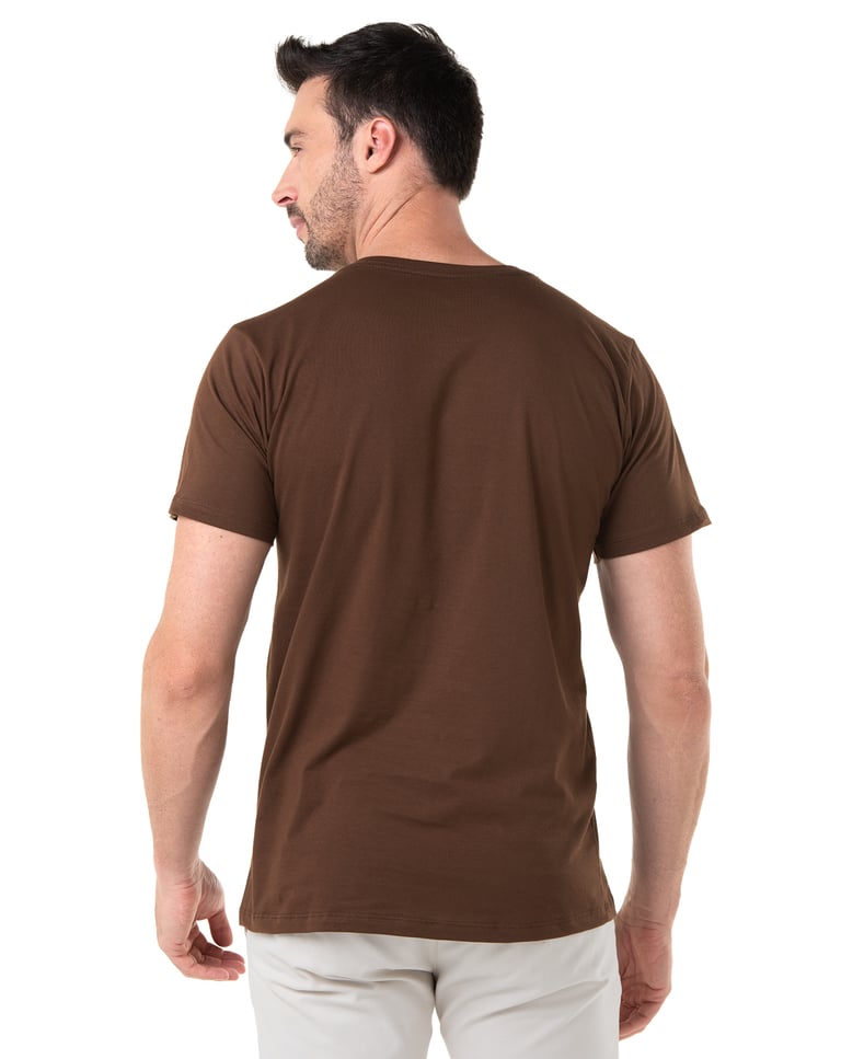 Camiseta de Algodão Premium Marrom