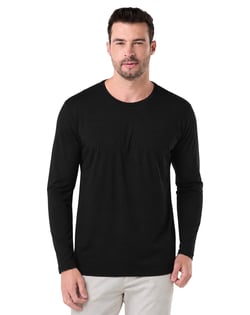 Camiseta Manga Longa Tech Modal Masculina Preta