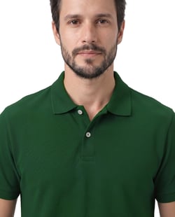 Camisa Polo Piquet Masculina Verde Musgo