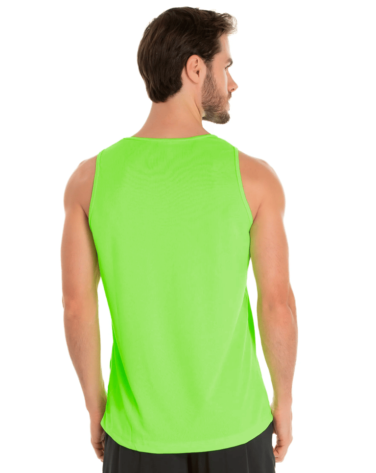 Regata Dry Fit Verde Fluorescente Proteção UV 30+