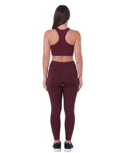 Conjunto Fitness Feminino Bordô 06