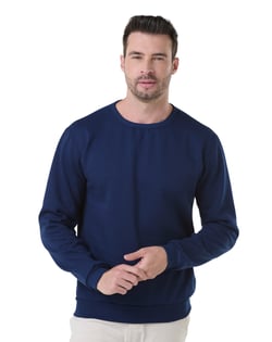 Blusão de Moletom Azul Marinho