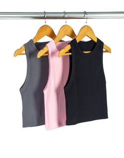 Kit 3 Cropped Feminino Canelado em Ribana