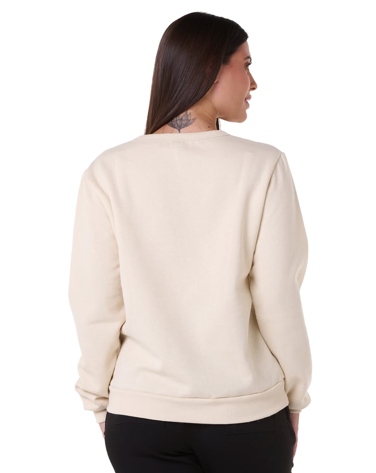 Kit 3 Blusões de Moletom Feminino Areia