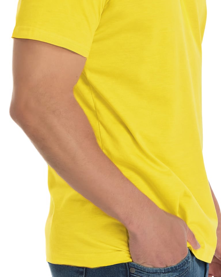 Camiseta de Algodão Premium Amarelo Canário