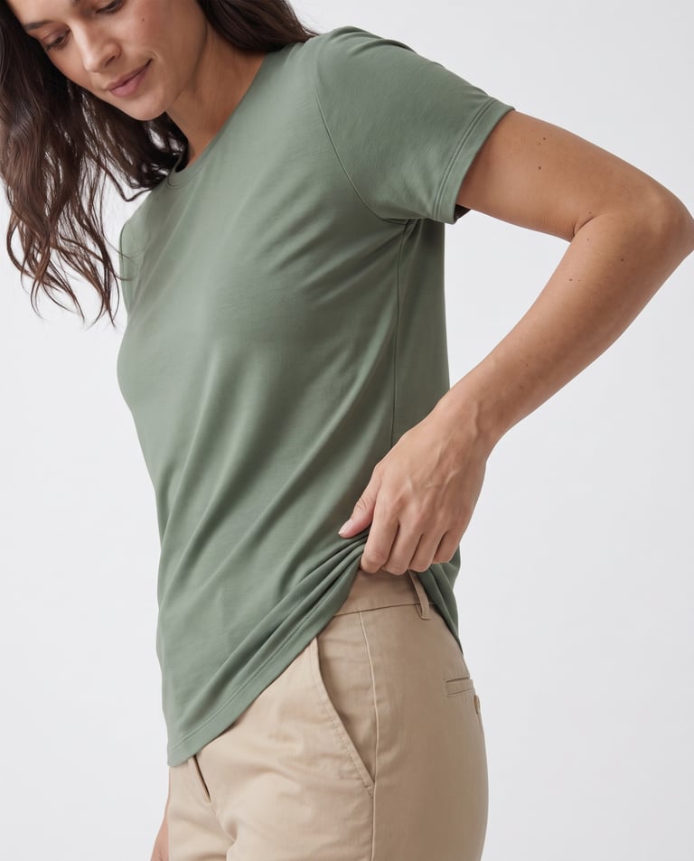 Camiseta Tech Modal Feminina Verde Oliva