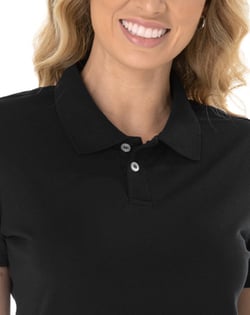 Camisa Polo Piquet Feminina Preta