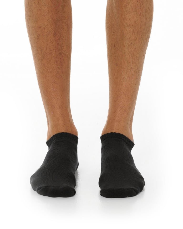 Kit 3 Meias Cano Curto Masculinas Pretas