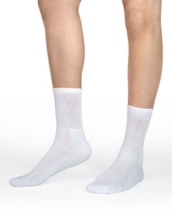 Kit 3 Meias Cano Longo Masculina Brancas