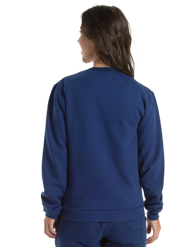 Blusão de Moletom Feminino Azul Marinho 