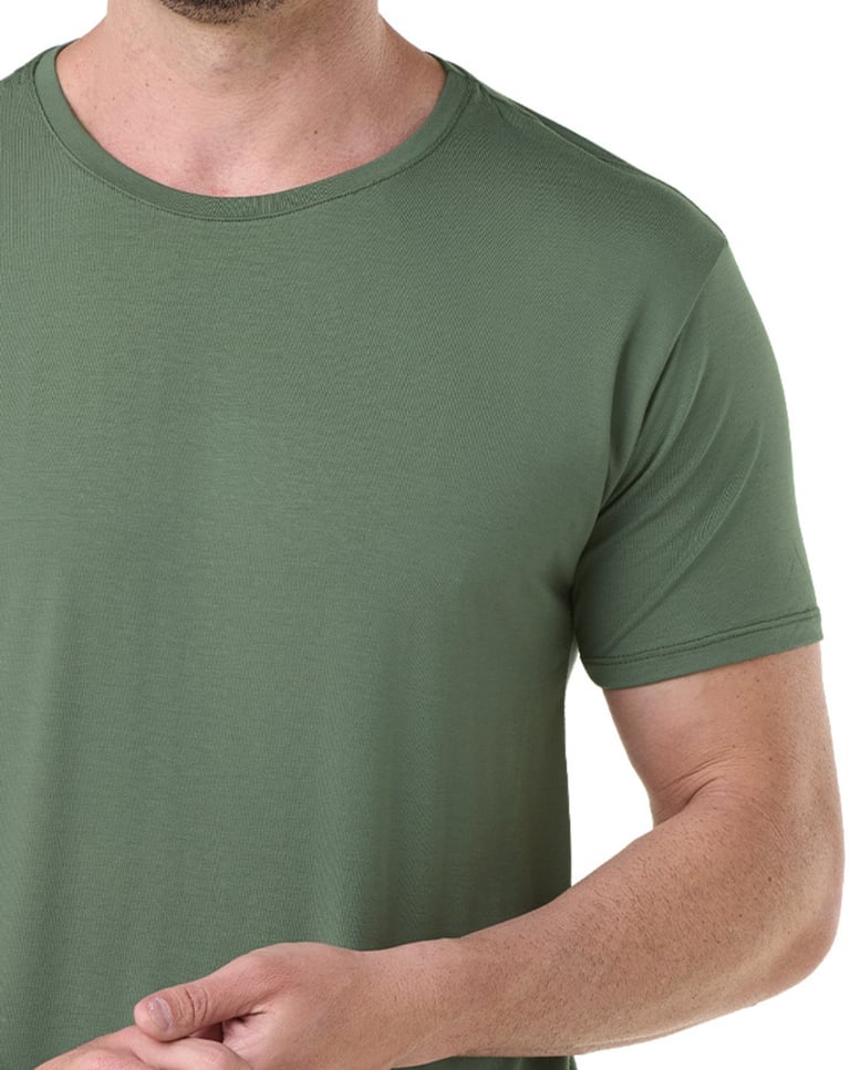 Camiseta Tech Modal Masculina Verde Oliva