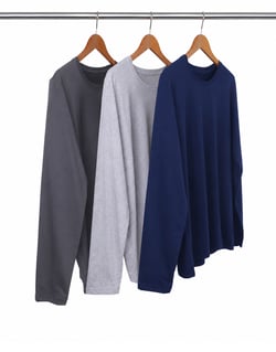 Kit 3 Camisetas Femininas Manga Longa de Algodão Penteado 08