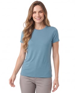Camiseta Tech Modal Feminina Azul Topázio