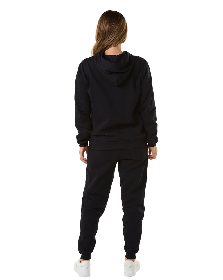 Conjunto Moletom Feminino com Capuz Preto 01