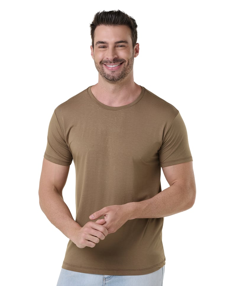 Camiseta Tech Modal Masculina Madeira