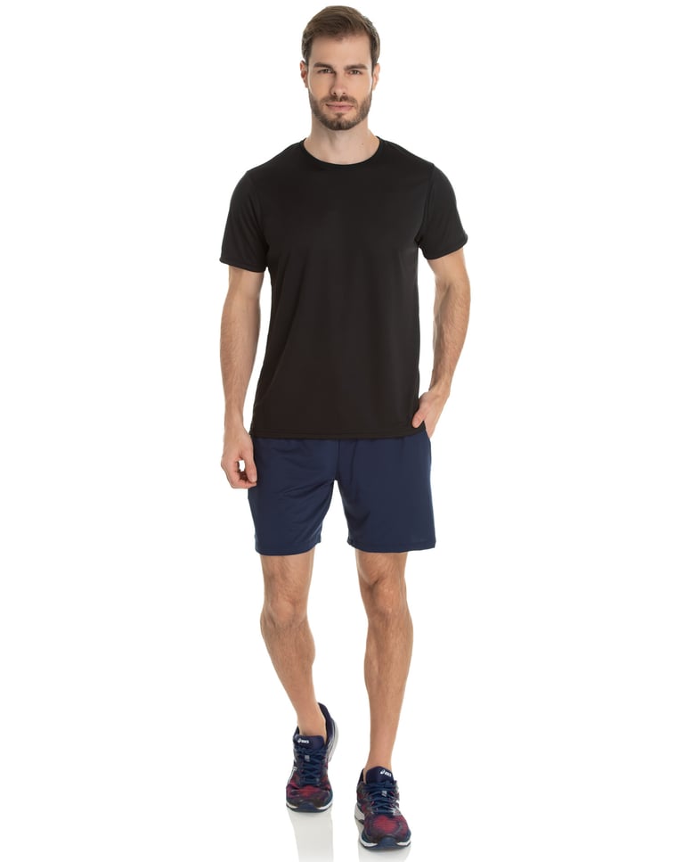 Kit 3 Camisetas Masculinas Dry Fit Preta Proteção UV 30+