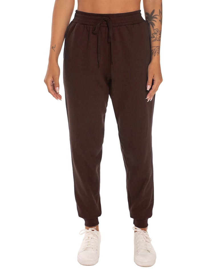 Calça Feminina de Moletom Marrom