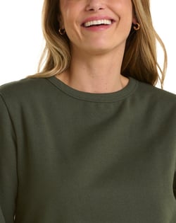 Blusão de moletom feminino Verde Militar