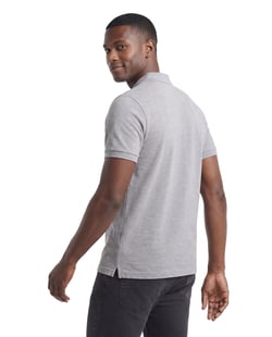 Camisa Polo Piquet Masculina Cinza Mescla