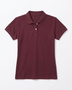 Camisa Polo Piquet Feminina Bordô