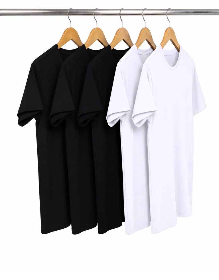 Kit 5 Camisetas de Algodão Egípcio Masculinas