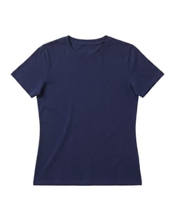 Baby Look de Algodão Premium Azul Marinho