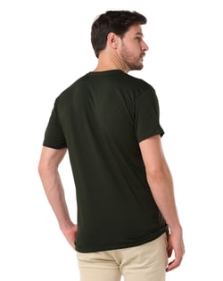 Camiseta de Algodão Egípcio Verde Musgo
