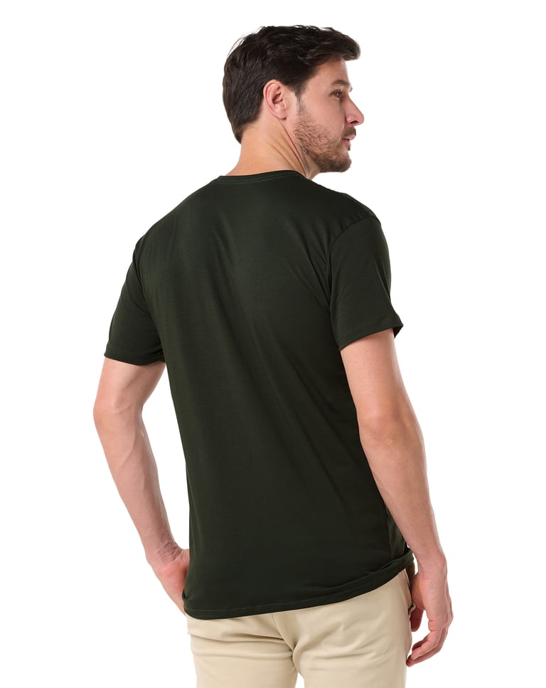 Camiseta de Algodão Egípcio Musgo