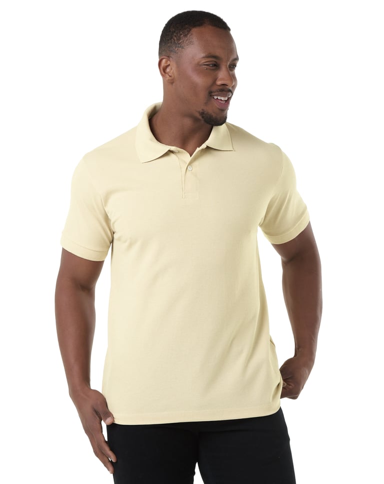 Camisa Polo Piquet Masculina Amarelo Claro