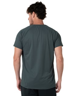 Camiseta Masculina Dry Poliamida Raglan Verde Fóssil