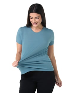 Camiseta Tech Modal Feminina Azul Topázio
