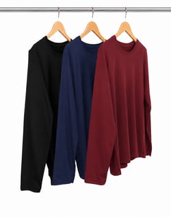Kit 3 Camisetas Femininas Manga Longa de Algodão Penteado 06