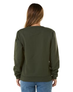 Blusão de moletom feminino Verde Militar