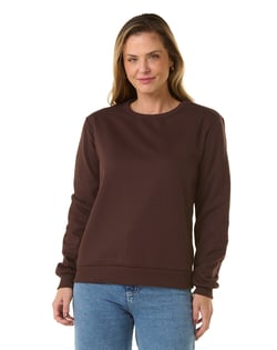 Blusão de moletom feminino Marrom