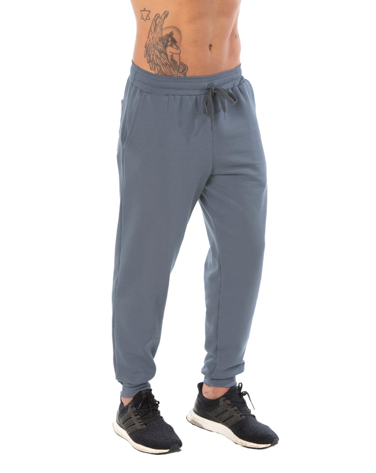 Calça Masculina de Moletom Cinza Chumbo