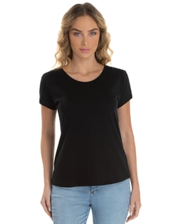 Baby Look de Algodão Premium Preta