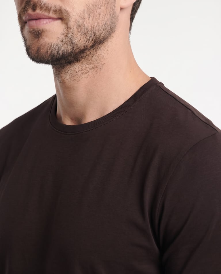 Camiseta Tech Modal Masculina Marrom