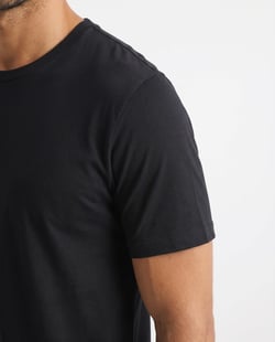 Camiseta de Algodão Premium Preta