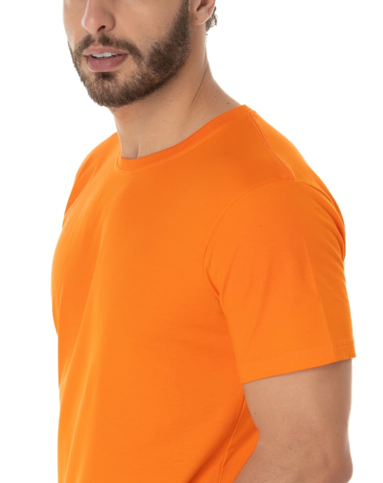 Camiseta de Algodão Premium Laranja