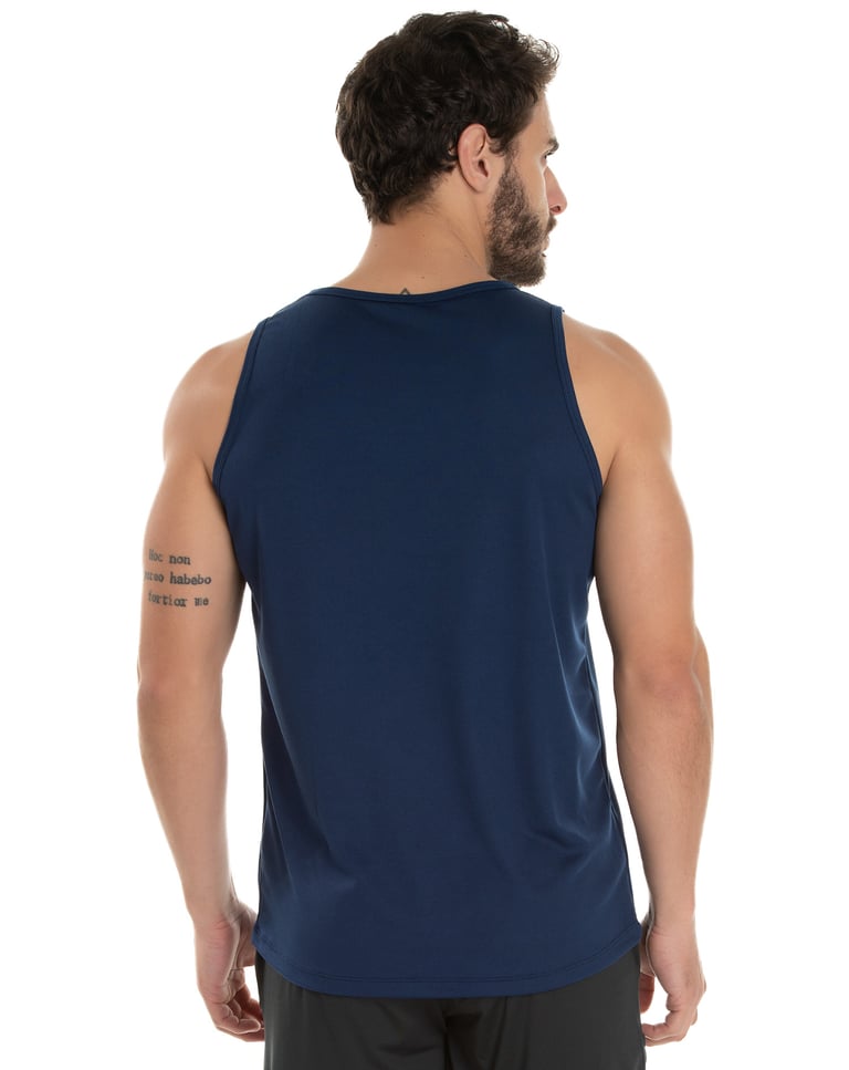 Regata Dry Fit Azul Marinho Proteção UV 30+