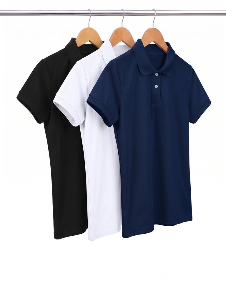 Kit 3 Camisas Polo Piquet Feminina