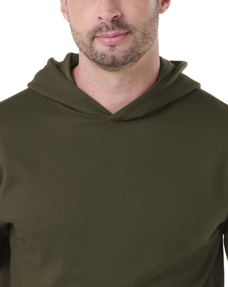 Moletom Canguru com Capuz Verde Militar