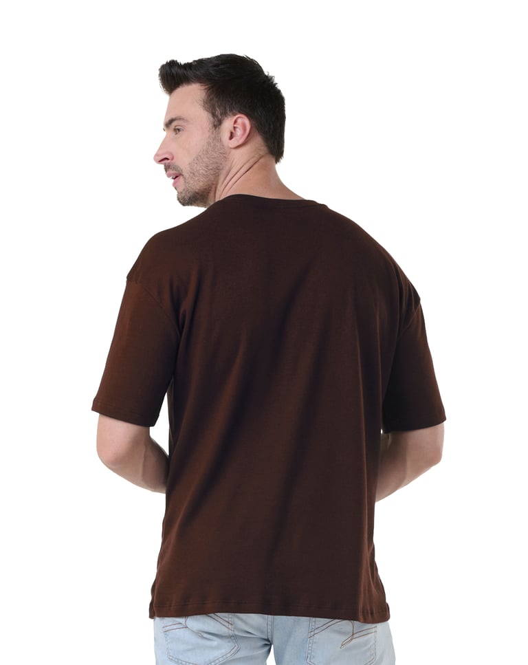 Camiseta Oversized Masculina Marrom